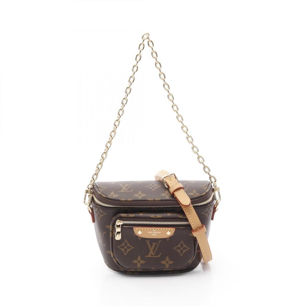 Louis Vuitton Bum Bag Monogram Handbag Canvas Leather Brown